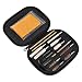 BOOSTEADY Pistol Gun Cleaning Kit with Metal Brushes, Patches and Swabs, Anti-Rust Silicone Cloth in Zippered Organizer Compact Case (17 Pieces) by Universal Rods Caliber 22 357 38 40 44 45 9mm