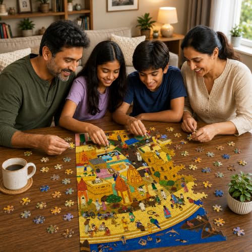 Image of Webby Varanasi Jigsaw Puzzle for Teens Adults Educational Brain Game Birthday Gift 14+ Kids, 1000 Pieces Puzzle