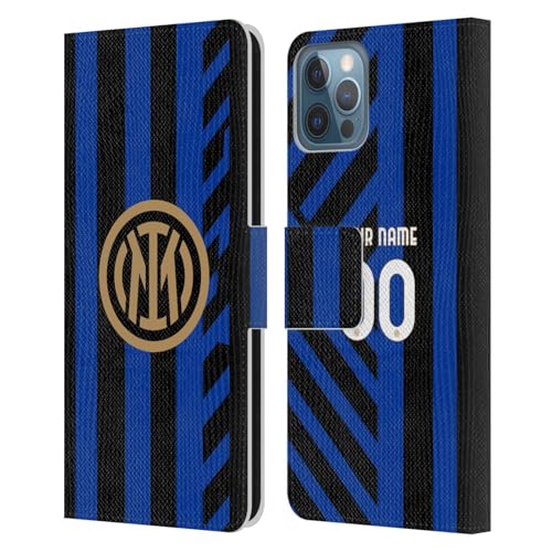 Coque Inter Milan pour iPhone 12 et 12 Pro étui portefeuille personnalisable en cuir Officiel