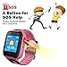 Jsbaby Kids Smart Watch Phone smartwatches for Children with LBS/GPStracker sim Card Anti-Lost sos Call Boys and Girls Birthday Compatible Android iOS Touch Screen Voice Chat Remote Camera