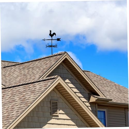 Curckua 8A4ZI9PDVBT7LQMO92-01 Weather Vane Roof Mount Animal Shape Weathervane Iron Decorative Wind Vane 13X22Inch Wind Direction Indicator thumb #4