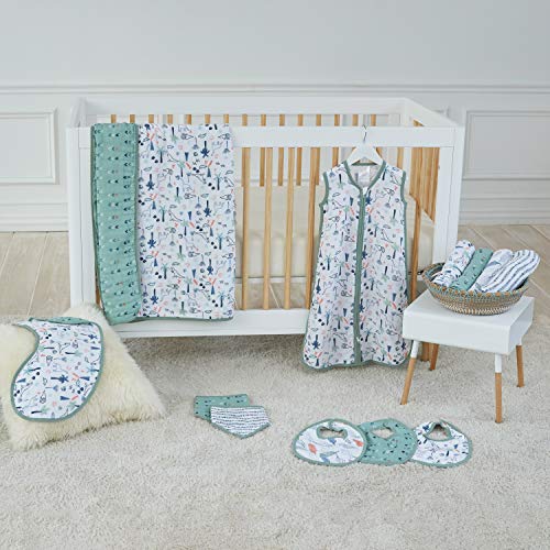 Image of Aden + Anais Swaddle Blanket | Boutique Muslin Blankets for Girls & Boys | Baby Receiving Swaddles | Ideal Newborn & Infant Swaddling Set | Perfect Shower Gifts, 4 Pack, Dinotime