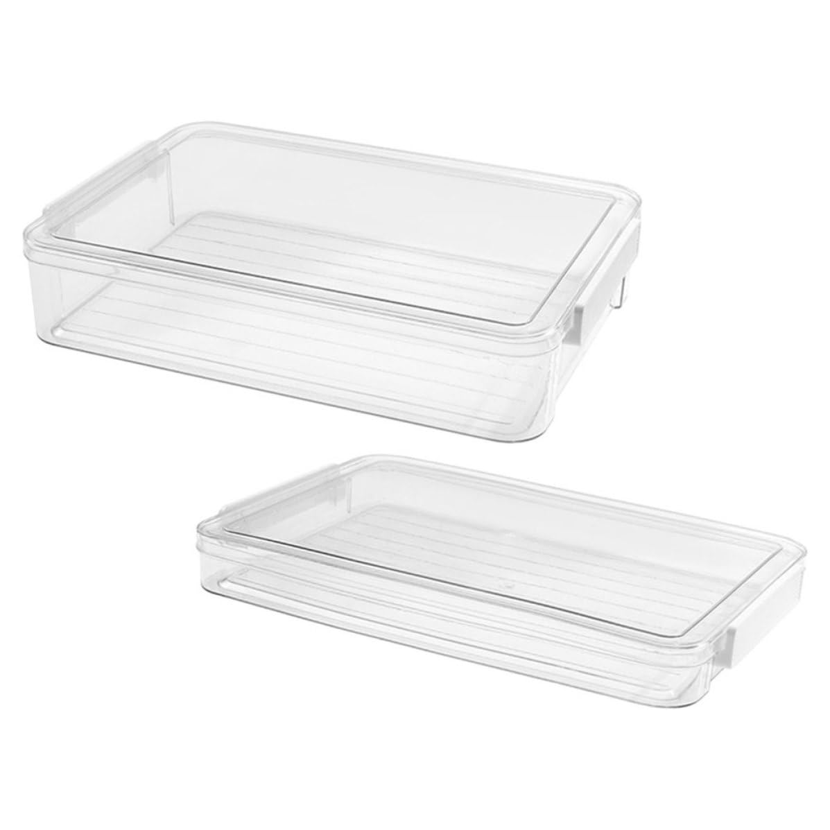 USHOBE Transparente Caja Organizadora de Archivos A4 de PET 2 Piezas