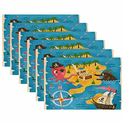 Sets de table pieuvre rétro lavables pour protéger votre table de la chaleur