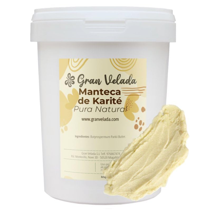 Gran Velada - Manteca de Karité Natural 250 ml | 100% Pura | Hidratante y Antiinflamatoria | Ideal para Cosméticos Caseros y Cuidado de la Piel