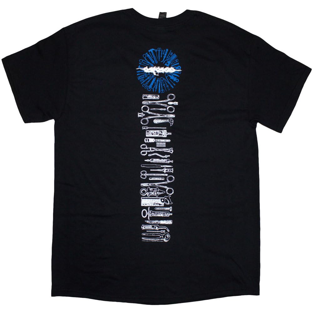 Rock Off Officially Licensed Products Men's Black Carcass 'Necro Head' (Black) T-Shirt (X-Large)