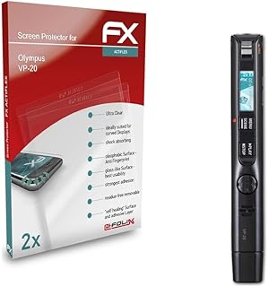 atFoliX Screen Protector compatible with Olympus VP-20 Protector Film, ultra clear and flexible FX Screen Protection Film (2X)