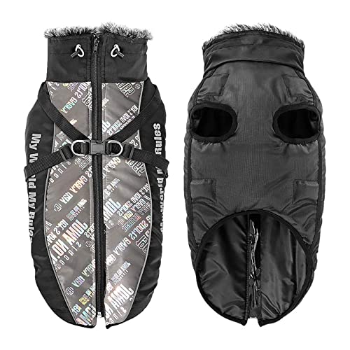 PETCUTE Cappotto Impermeabile per Cani,Regolabile