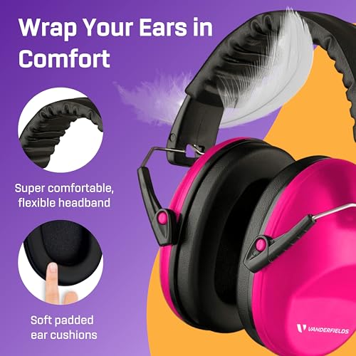 Vanderfields Hearing Protection Headphones - 26dB - Range Shooting Ear Protection - Noise Cancelling Ear Muffs for Adults - Image 5