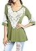 levaca Womens 3/4 Sleeve Scoop Neck Heart Printed Casual Tunic Tops