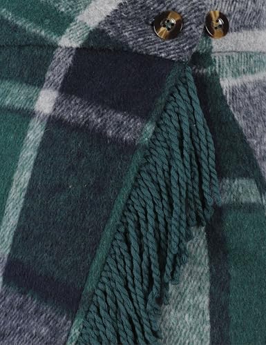 Tanming Plaid Skirts for Women High Waist Bodycon Pencil Fringe Mini Skirts Fall Winter Wool Wrap Skirt3