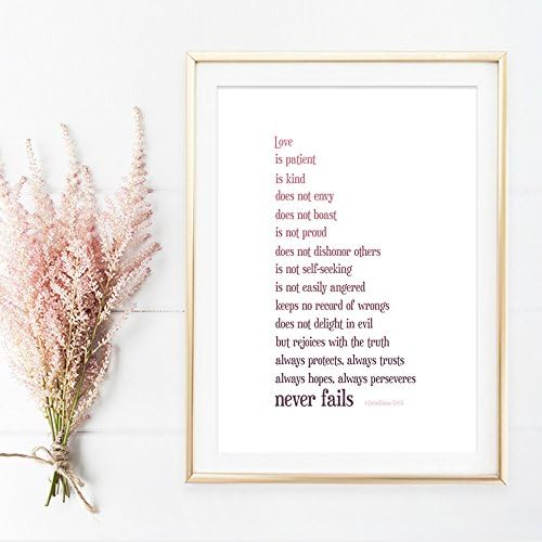 1 Corinthians 13:4-8 Art Print