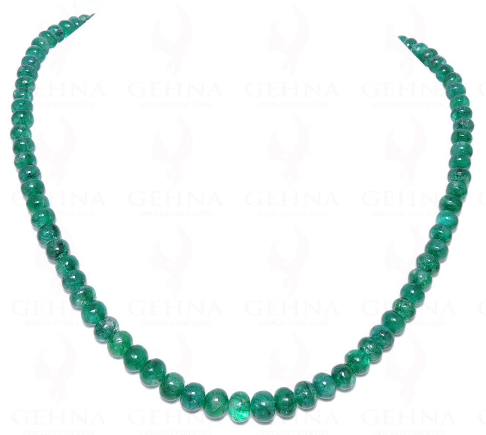Emerald Gemstone Round Cabochon Bead Strand-image-24