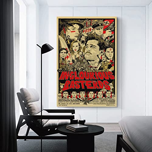 Bichi Inglourious Basterds Poster Canvas Art Poster And Wall Art Picture Print Modern Family Bedroom Decor Posters 12X18Inch(30X45Cm) #TOP2