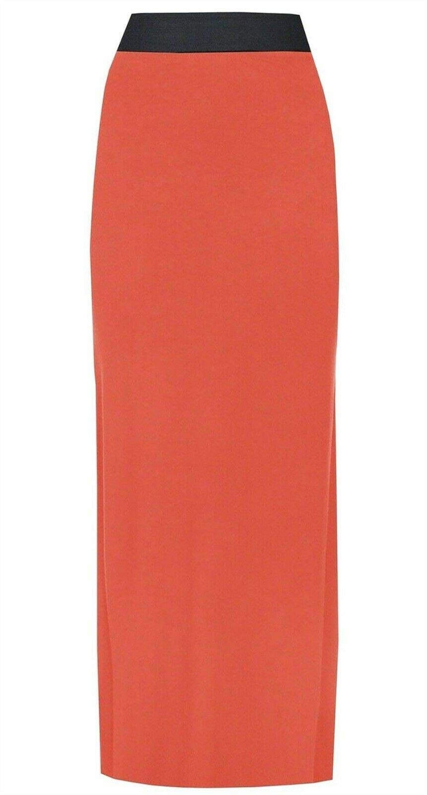 Fairy Trendz Ltd Women's Coral Plain Long Elasticated Gypsy Skirt Fancy Printed Jersey Maxi Skirt ( Uk 8-10)