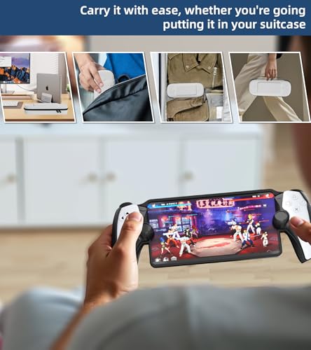 3-in-1 Accessoris Kit Compatible with PlayStation Portal, EVA Carrying Case for PS Portal with Silicone TPU&Hard PC Clear Protective Cover