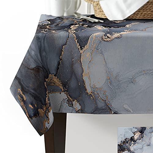 Tablecloths For Rectangle Tables Marble Grey Waterproof Polyester Table Cloth For Kitchen Dinning Table Washable Table Cover For Parties/Wedding/Picnic 60X120In #TOP3