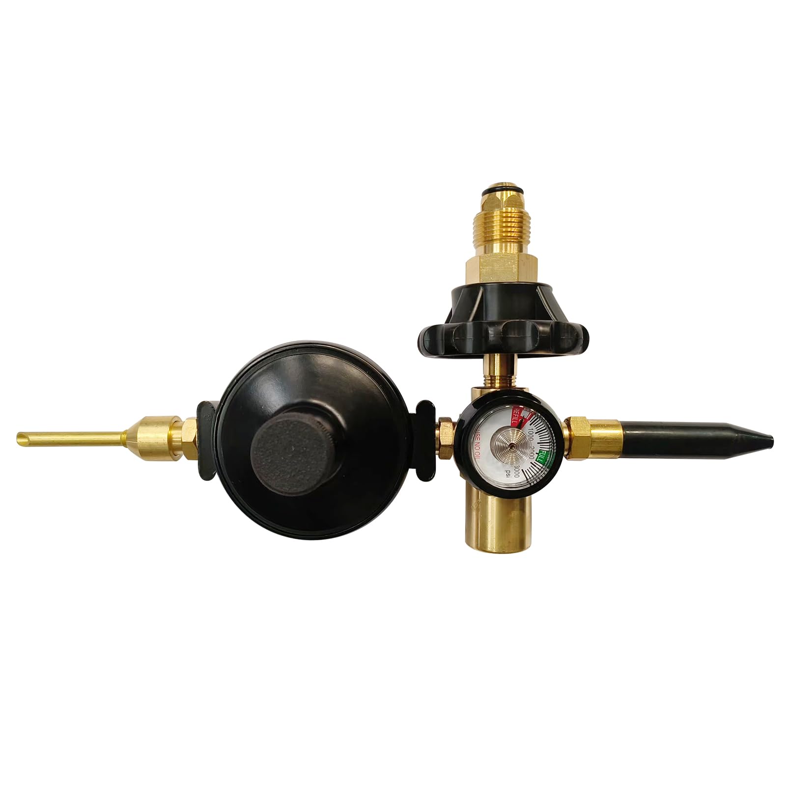 Ballonfüller mit Messgerät 0-3000PSI für CGA580 Tanks Ventile Regler Filler Party
