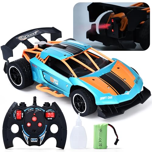 Top Race RC Drift Cars - Scale Remote Control Drift Cars with Smoking Function, Li-ion Battery...