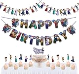 Encato Theme Birthday Party Supplies Set – Magical Inspired Decorations – Includes Banner, Cake Toppers, Tableware & More – Encato Party Décor Kit for Birthday, Baby Shower, or Family Celebrations