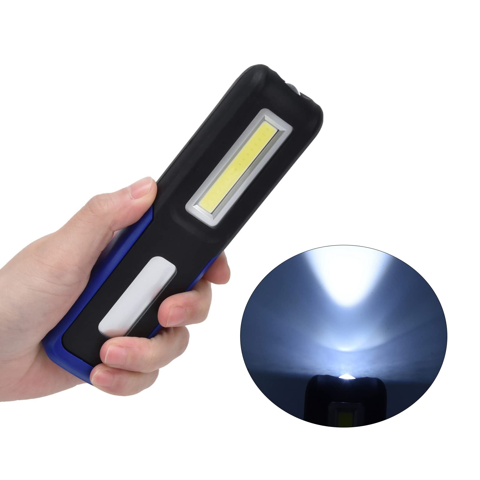 Garosa Luce LED Portatile Ricaricabile USB con COB 1000 Lm, Gancio Rotante 360° e Magnete Integrato, Lampada Tascabile per Lavoro, Campeggio, Riparazioni Auto