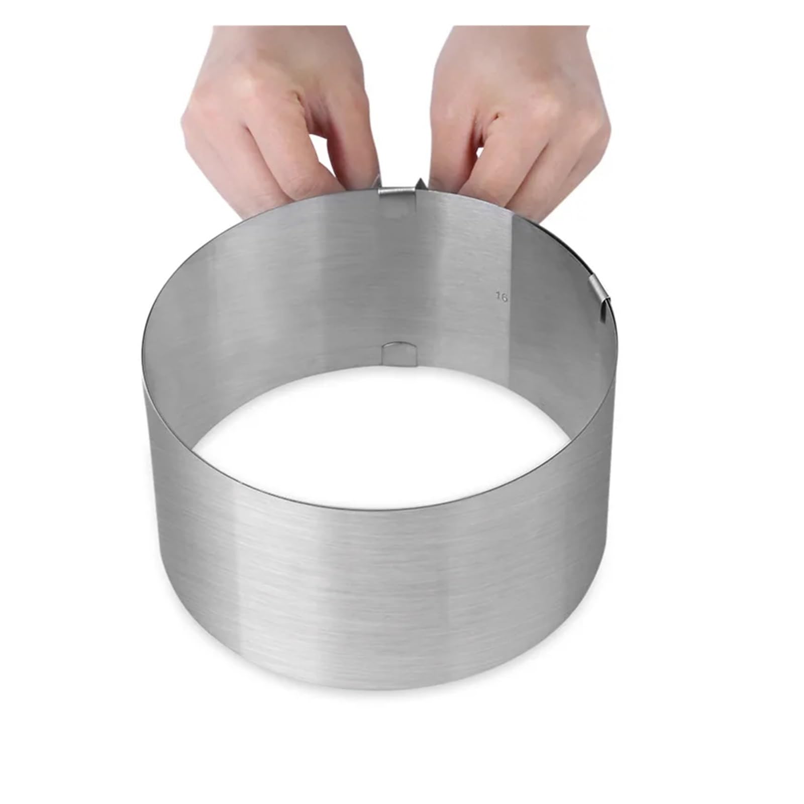 Edelstahl Mousse Ring 6-12 Zoll Edelstahl Skalierbarer Mousse-Kreis Einstellbarer Kuchenkreis Backform Haushaltsküchenwerkzeuge Zubehör