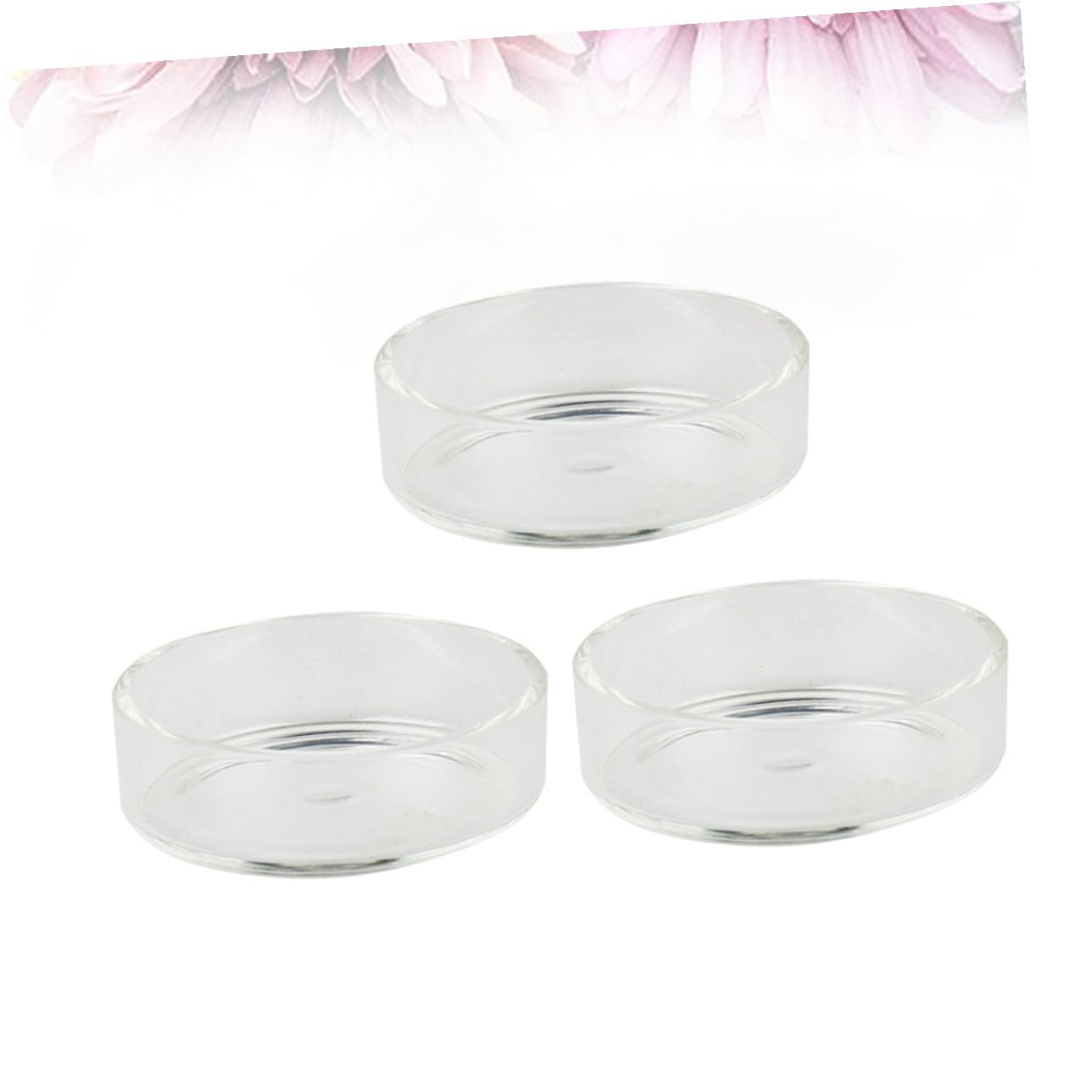5 Cuencos Redondos de Vidrio Transparente Comedero Multipropósito Delicado Diseño Blanco de Alta Luminosidad para Comida de Camarones para Acuarios y Peces