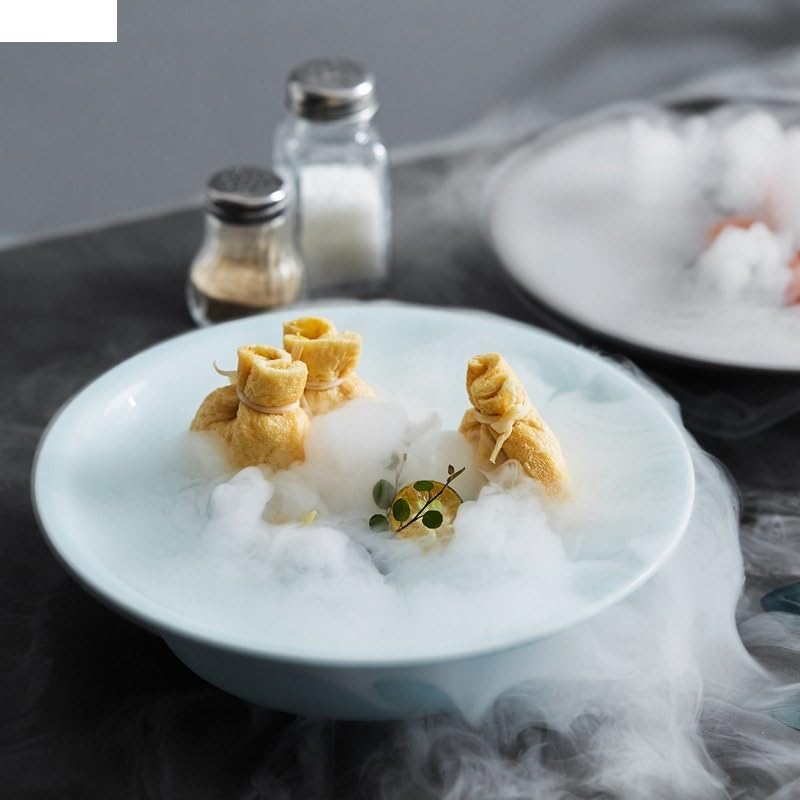 Piatti Cena Piatto di ghiaccio secco in ceramica Ristorante Stoviglie creative Piatto di sushi Piatti di salmone Piatti di sashimi Piatto di ghiaccio domestico Forniture Per Feste(B 9inch)