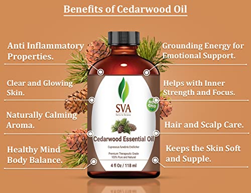 Sva Organics Fir Needle Oil 4 Oz Pure Natural Oil For Skin Care, Face, Hair, Body Massage, Shampoo, Lips, Hair, Nails, Conditioner, Lotion, Face Serum, Aromatherapy #TOP3