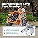 EOPOAYI Rear Drum Brake Shoe Assembly Compatible with Coleman CT200U BT200X CT200U-EX CT200U-A CT200U Trail Axis M200 196cc 6.5HP Powersports Mini Bike Parts with Chain Tensioner Adjuster