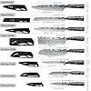 Dfito Chef Knife Sets with Roll Bag, 9 Pieces Professional Knife Set with Sharpener, High Carbon Stainless Steel Kitchen Knife Set with Black Resin Handle, Dishwasher Safe, Chef Gifts