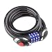 Pro Iron Security Lock Combination Cable Lock with LED Light ,Pick & Drill resistant 5-Feet x 1/2-Inch