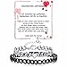 Fehki Edelstahl Paar Armband | Kubanische Kette verstellbar | Romantisches Geschenkset f&uuml;r Paare zum Valentinstag, Jahrestag & Geburtstag (Schwarz+Silber (Jubil&auml;um))