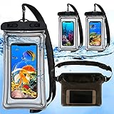 【Embalaje】2 * bolsa para móvil estanca flotante + 1 * bolsa riñonera impermeable, se puede utilizar para varios deportes acuáticos para guardar sus pertenencias personales.