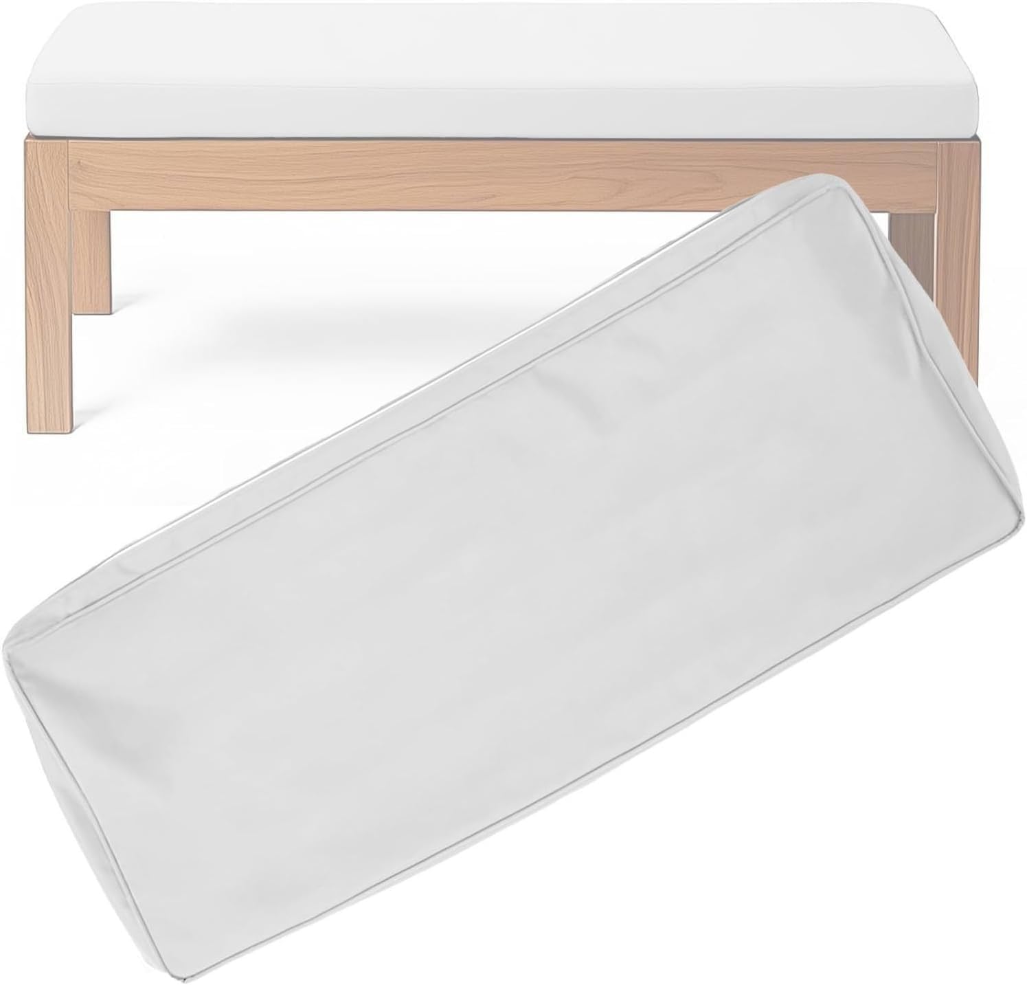Housse de banc imperméable anti-glisse blanche contre la pluie et le vent