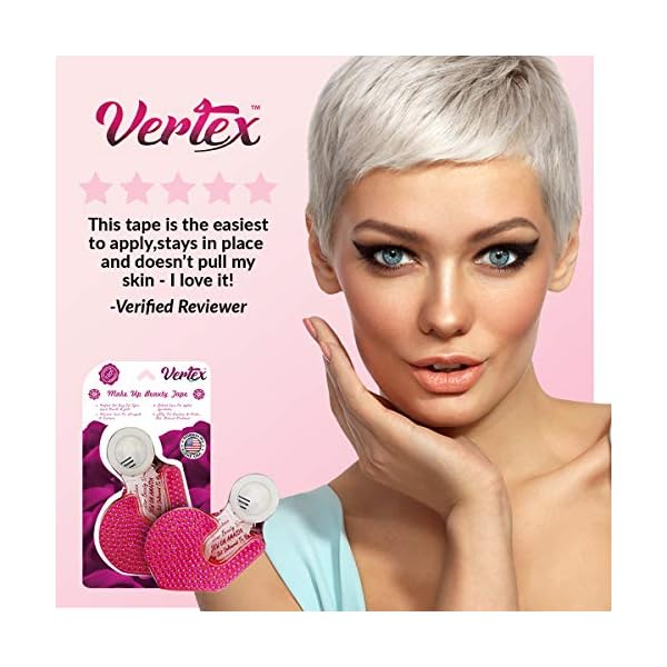Vertex-Beauty-Makeup-Tape-For-Eyeliner-and-Eyeshadow-for-Women-Cosmetic-Tape-Rolls-for-Perfect-Angled-Winged-Liner-Firm-Hold-Gel-Eyeliner-and-Shadow-Sticker-for-Eyes-Cut-Crease-and-Eyelid Makeup Tape Eyeliner Stencils Pencil Liquid Liner Wing Tips Firm Hold Clean Edge Eyeshadow Lines Palette Primer Cream Real Beginners Techniques Use Brush Pen Stamp Sharpener Angled Shadow Shields Pads