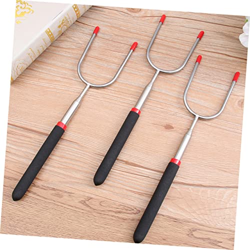 Yardenfun 10 Pcs Garfo De Churrasco Telescópico Baqueta Pvc Aço Inoxidável