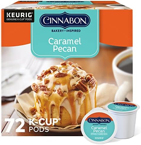 Cinnabon Caramel Pecan Coffee, Keurig Single Serve K-Cup Pods, 72 Count