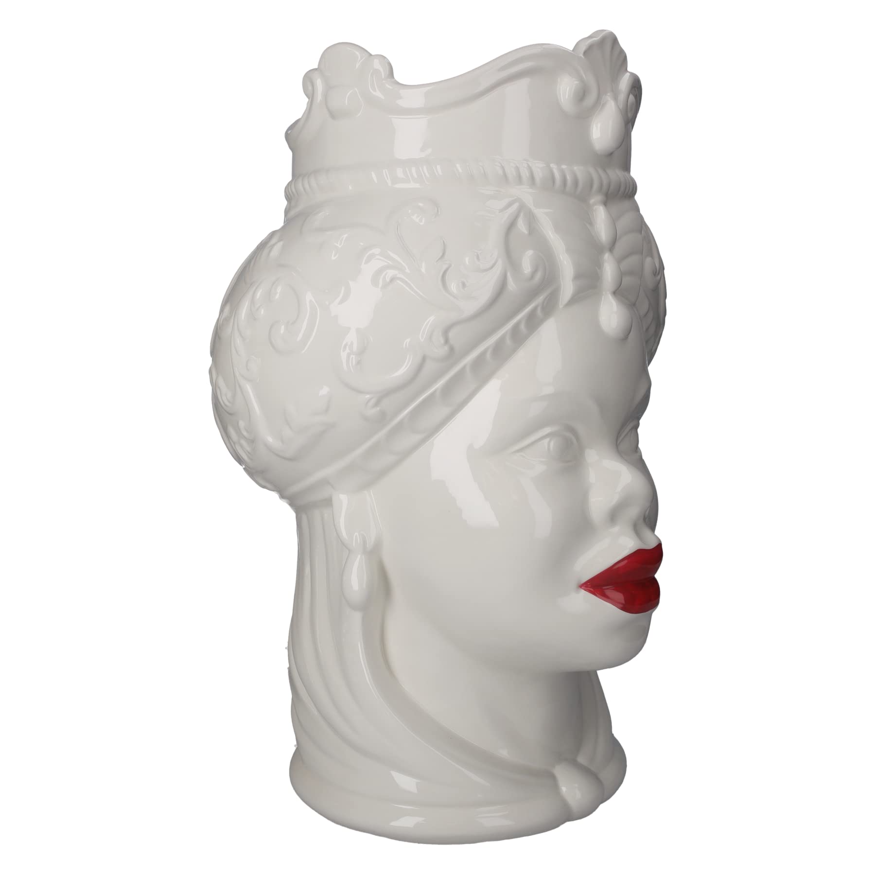 KEYHOMESTORE -Vase Testa di Moro, female version, in Bassano ceramic