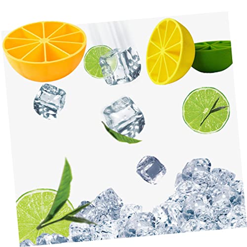 Molde de cubitos de hielo silicona forma limón 2 piezas miniatura 5