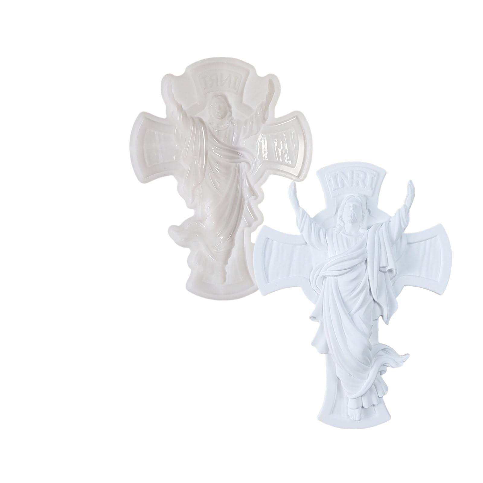 NEWFT Flexible 3D Silicone Christ Mould for Creative Candle and Soap Projects Crafting Ornament Easy to Use and Clean