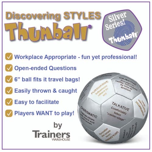 Image of Trainers Warehouse 6 inch Thumball Collection, 32 Prompts for Conversation, Team Building, Relationship and Training