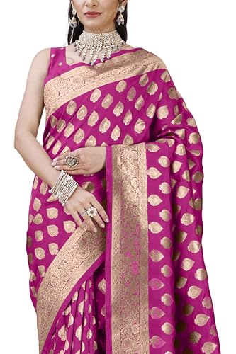 Image of MIRCHI FASHION Women Saree | Banarasi Silk Woven Design Daily Regular Use Sari with Blouse