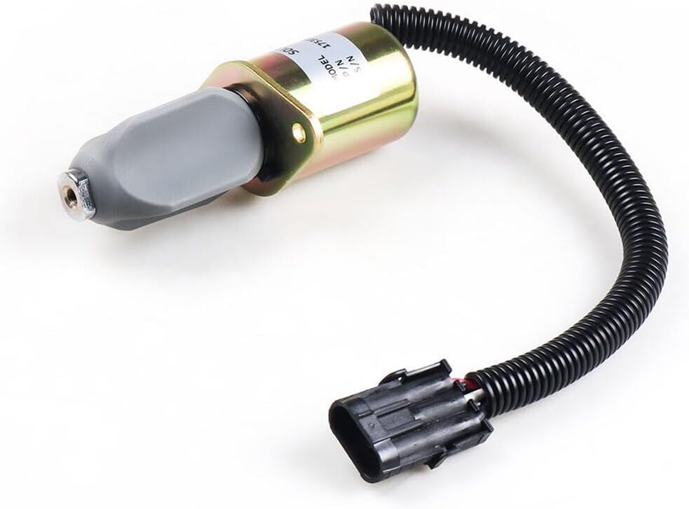 3919423 SA-3665-24 1753ES-24A6UC3B1S1 3931196 SA-4754-24 24V Fuel Shut Off Solenoid Valve fit for Cummins Diesel 2-1/2 Bolt Pickup Truck 8.3L for Kubota Super Mini Series 4HP