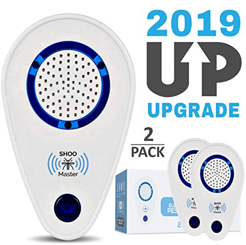 DRIVE AWAY INSECTS AND RODENTS -Ultrasonic Pest Repeller 2-Pack Bug Plug. UPGRADED