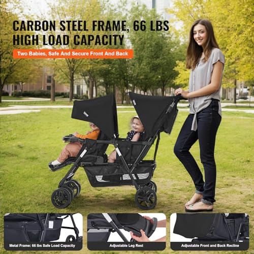 Image of VEVOR Double Stroller