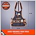 HORUSDY Utility Canvas Work Apron with 16 Pockets, Tool Apron, Cross-Back Straps Adjustable Size, Fits Men & Women, Protective and Waterproof