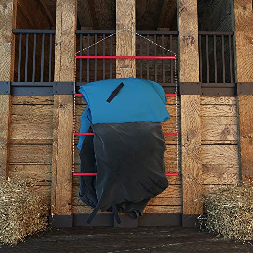Blanket Rack 33" (Black). Available In Black, Blue, Red & Pink. Suitable For Horse Blankets, Saddle Blankets And Pads. Extra Wide For Western Saddle Blankets And Horse Blankets. #TOP4