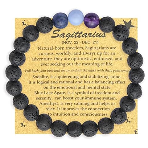 TGOLM Sagittarius Beads Crystal Bracelet for Women Spiritual Jewelry Zodiac Birthday Gift Cover