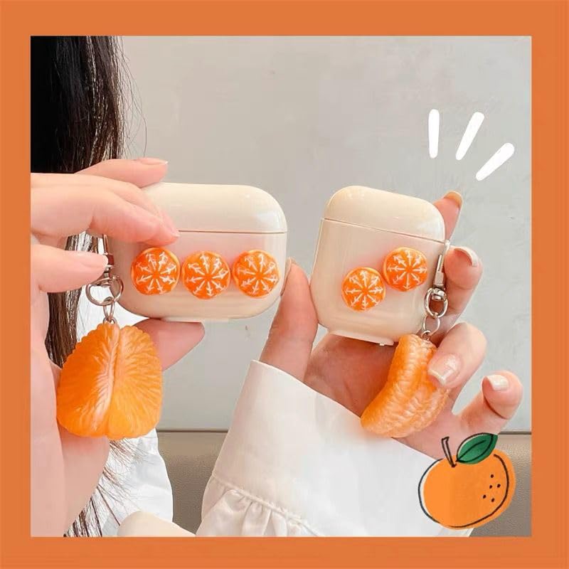 Amazon | HANAA みかん 立体3D ペンダント シリコンケース APPLE